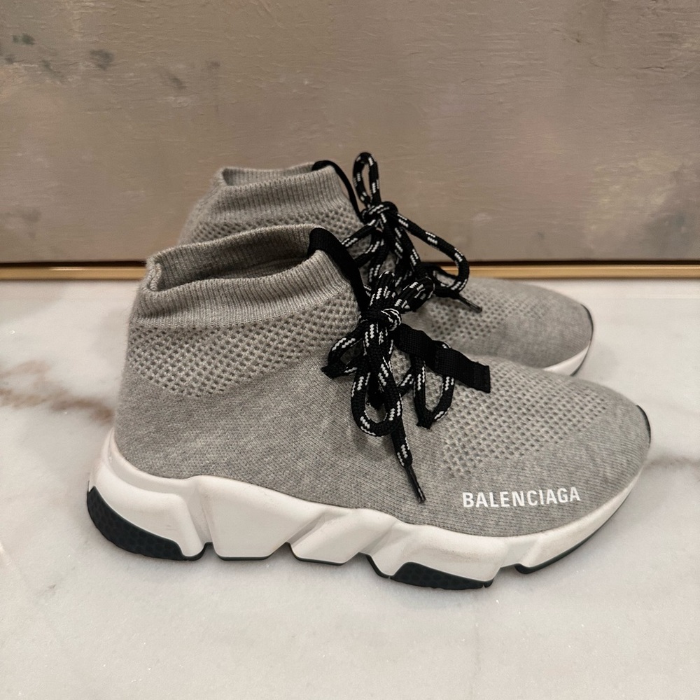 Balenciaga woman’s Gray Knit Sneakers